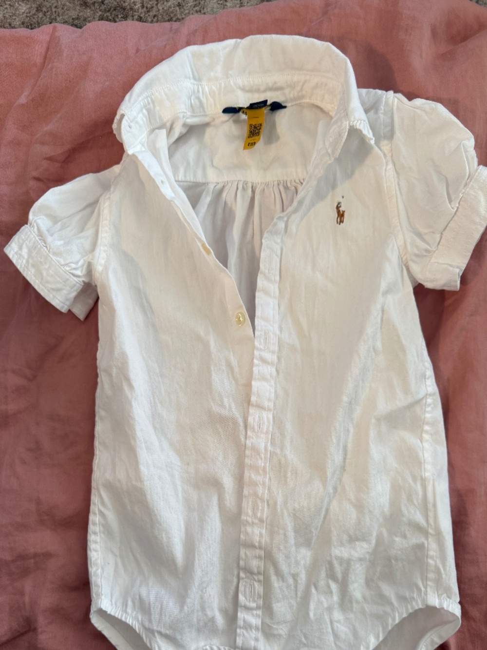 Girls button down short sleeve shirt